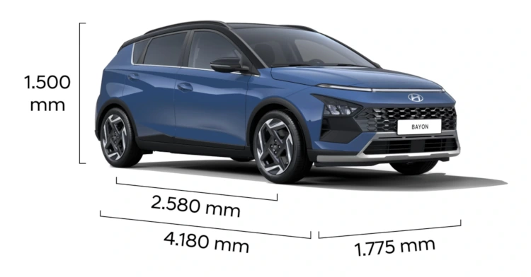 hyundai bayon wymiary